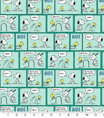 Peanuts Snoopy Woodstock Flannel Fabric