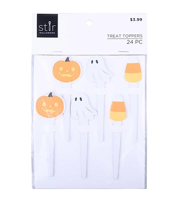 24ct Halloween Assorted Paper Toppers by STIR