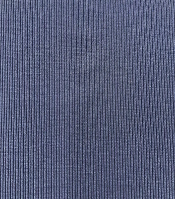 Dark Blue Solid Rib Knit Fabric