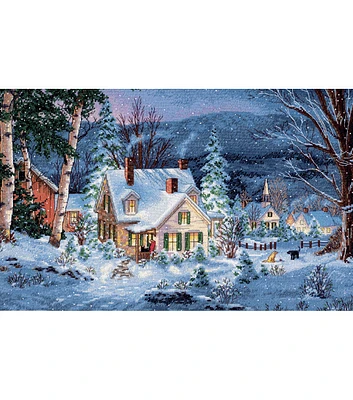 Dimensions 16" x 10" Winter's Hush Counted Cross Stitch Kit