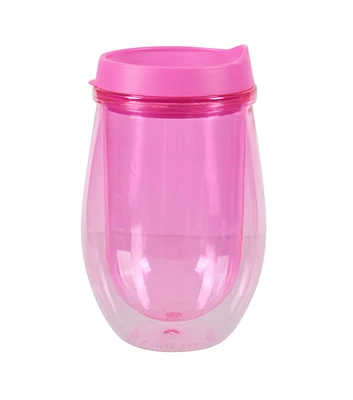 Plastic Wine Tumbler - Hot Pink