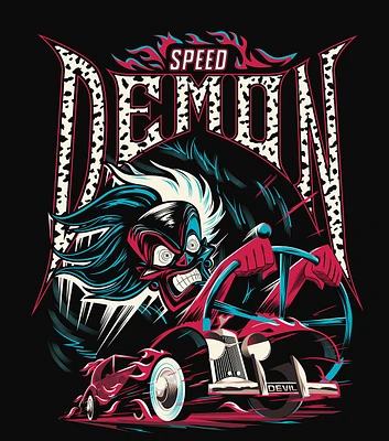 Cruella Speed Demon No Sew Fleece Throw 72"