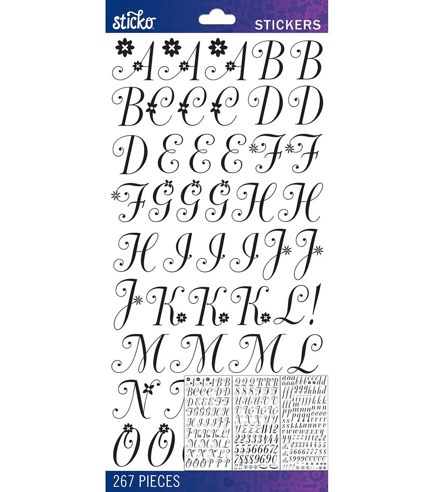 Sticko Black Dorchester Alphabet Sticker