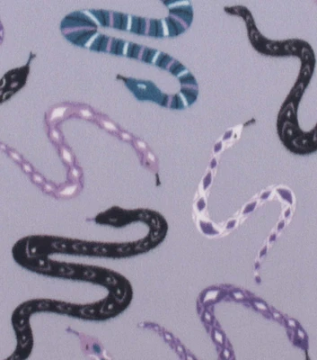 Snakes on Purple Halloween Blizzard Fleece Fabric