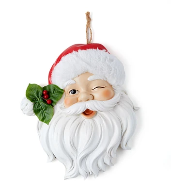 12" Christmas Hanging Santa Claus by Place & Time