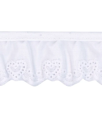 Simplicity Heart Eyelet Trim White