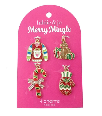 4ct Christmas Sweater Candy Cane Charms by hildie & jo