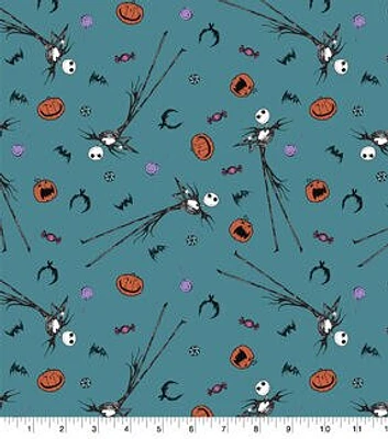 Nightmare Before Christmas Jack Toss Candy Cotton Fabric