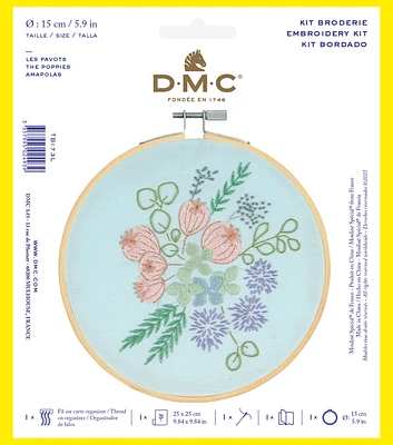 DMC 10" Poppies Embroidery Kit