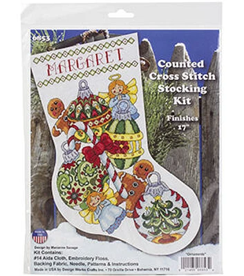 Design Works 17" Ornaments Counted Cross Stitch Stocking Kit