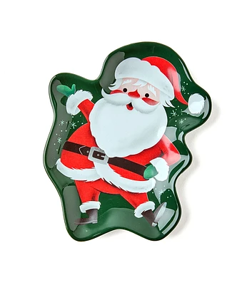 7" Christmas Santa Claus Ceramic Plate by Place & Time