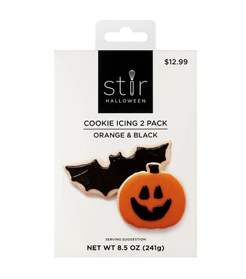 2ct Halloween Black & Orange Cookie Icing by STIR