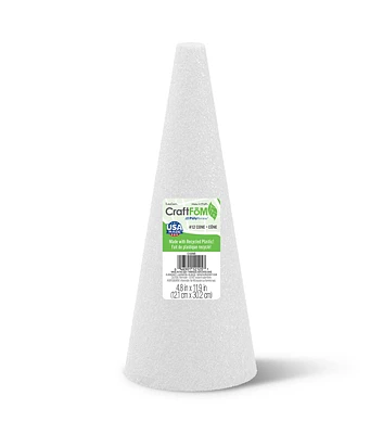 FloraCraft 12" White CraftFoM Cone