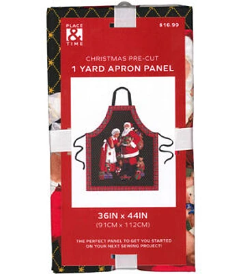 1yd Precut Santa With Toys Christmas Apron Panel Kit by Place & Time