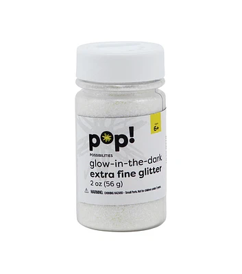 2oz Glow In the Dark Extra Fine Glitter by POP!