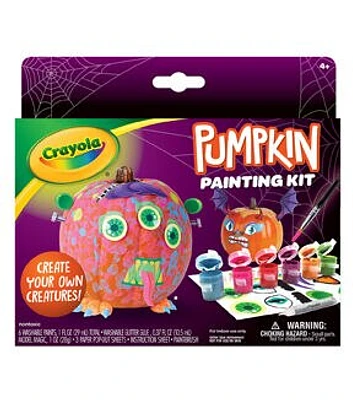 Crayola Halloween Creature Pumpkin Painting Kit, Painting Supplies, DIY Crafts for Kids, Gift