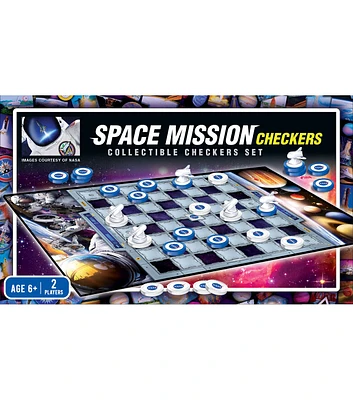 MasterPieces 34ct NASA Space Mission Checkers Board Game