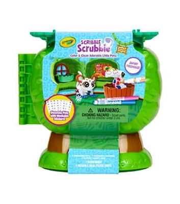 Crayola 12ct Scribble Scrubbie Pets Safari Treehouse Play Set