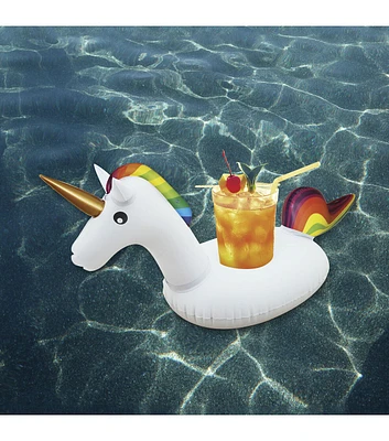 Northlight 16" Inflatable Unicorn Floating Drink Holder
