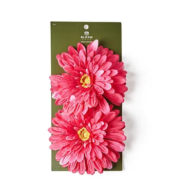 10" Spring Pink Daisies Accessory Clips 2pk by Bloom Room