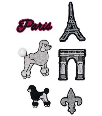 6ct Paris Iron On Patches by hildie & jo