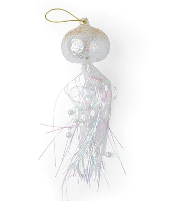 12" Christmas Iridescent Jellyfish Glass Ornament by Place & Time