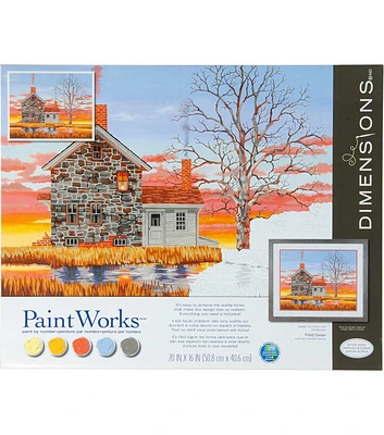 Dimensions 20" x 16" Home At Sunset Paint by Numbers Kit