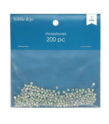 3mm Emerald Round Rhinestones 200pk by hildie & jo