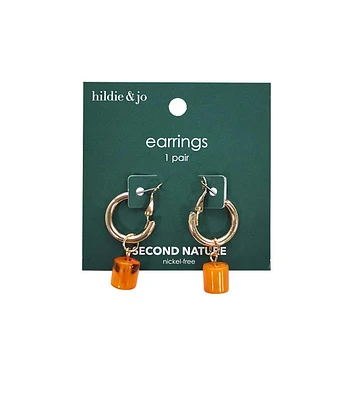 1" Fall Stone Drop Huggie Earrings by hildie & jo