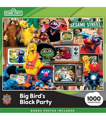 MasterPieces 25" x 25" Sesame Street Big Bird's Party Puzzle 1000pc