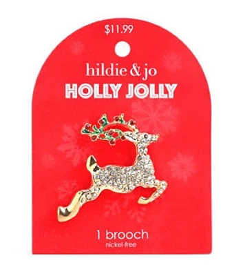 4" Christmas Reindeer Brooch by hildie & jo