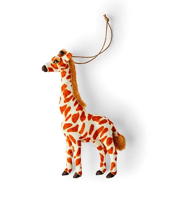 6" Christmas Faux Fur Mama Giraffe Ornament by Place & Time