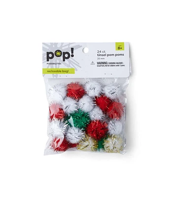 POP! Tinsel Poms 1in