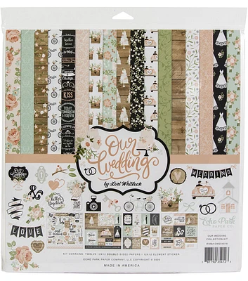 Echo Park Paper Company 12 Sheet 12" x 12" Our Wedding Collection Kit