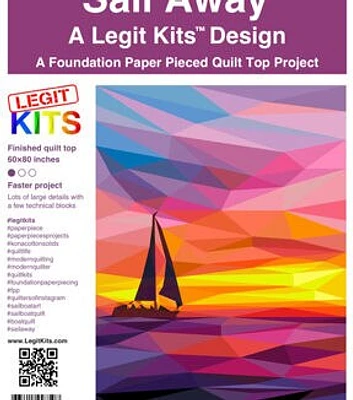 Legit Kits Sail Away Foundation Paper Pieced Quilt Top Kit