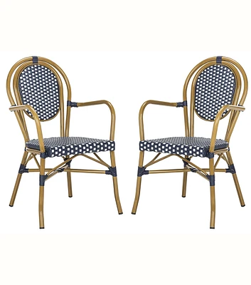 Safavieh 25" Rosen Navy French Bistro Arm Chair