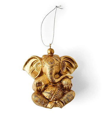 4" Gold Elephant Ornament by Place & Time