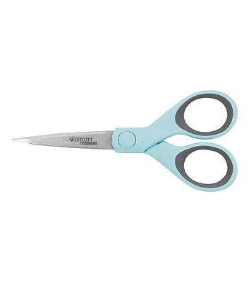 Westcott 5" Straight Titanium Bonded Scissors with Micro-Tip