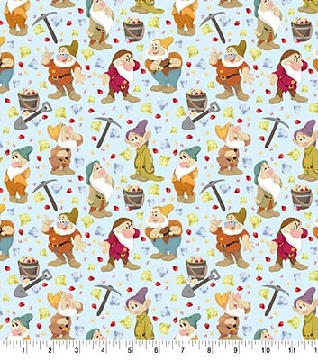 Snow White Friends Disney Cotton Fabric