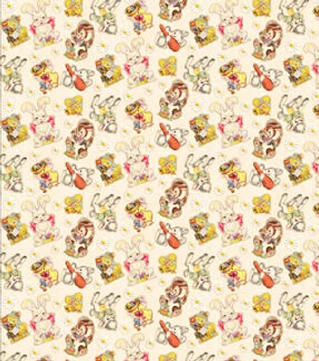 Springs Creative Bunnies on Cream Easter Cotton Fabric