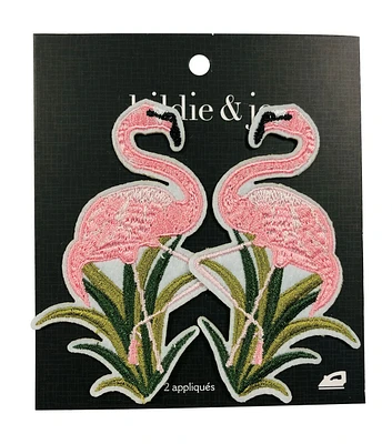 2ct Flamingos Iron On Patches by hildie & jo