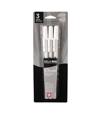 Sakura Gelly Roll Pen Sets 3 Pens White Assorted Points