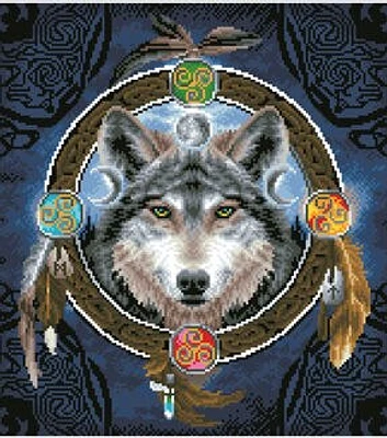 Diamond Dotz 20" x 20" Celtic Wolf Guide Diamond Facet Art Kit