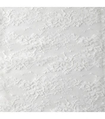 Bright White Chantilly Lace Fabric