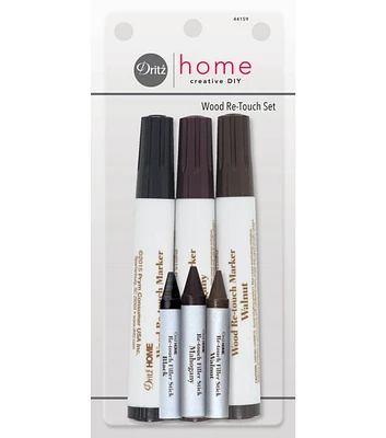 Dritz Home Wood Re-Touch Set, Dark, 6 pc