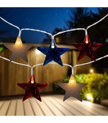 Northlight 9.5' LED Patriotic Americana Star String Lights