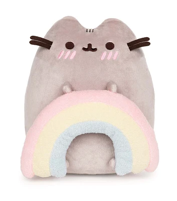 GUND 9.5" Pusheen Plush Toy With Rainbow