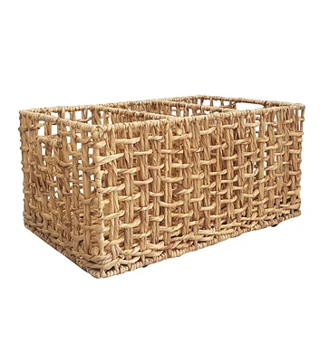 24" Woven Basket With Wheels by Hudson 43