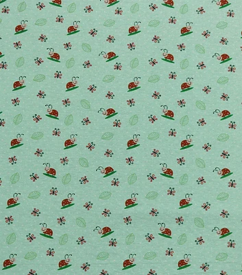 Blue Little Ladybugs Super Snuggle Flannel Fabric