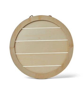 Park Lane 15in x 15in Round Pallet Wooden Surface